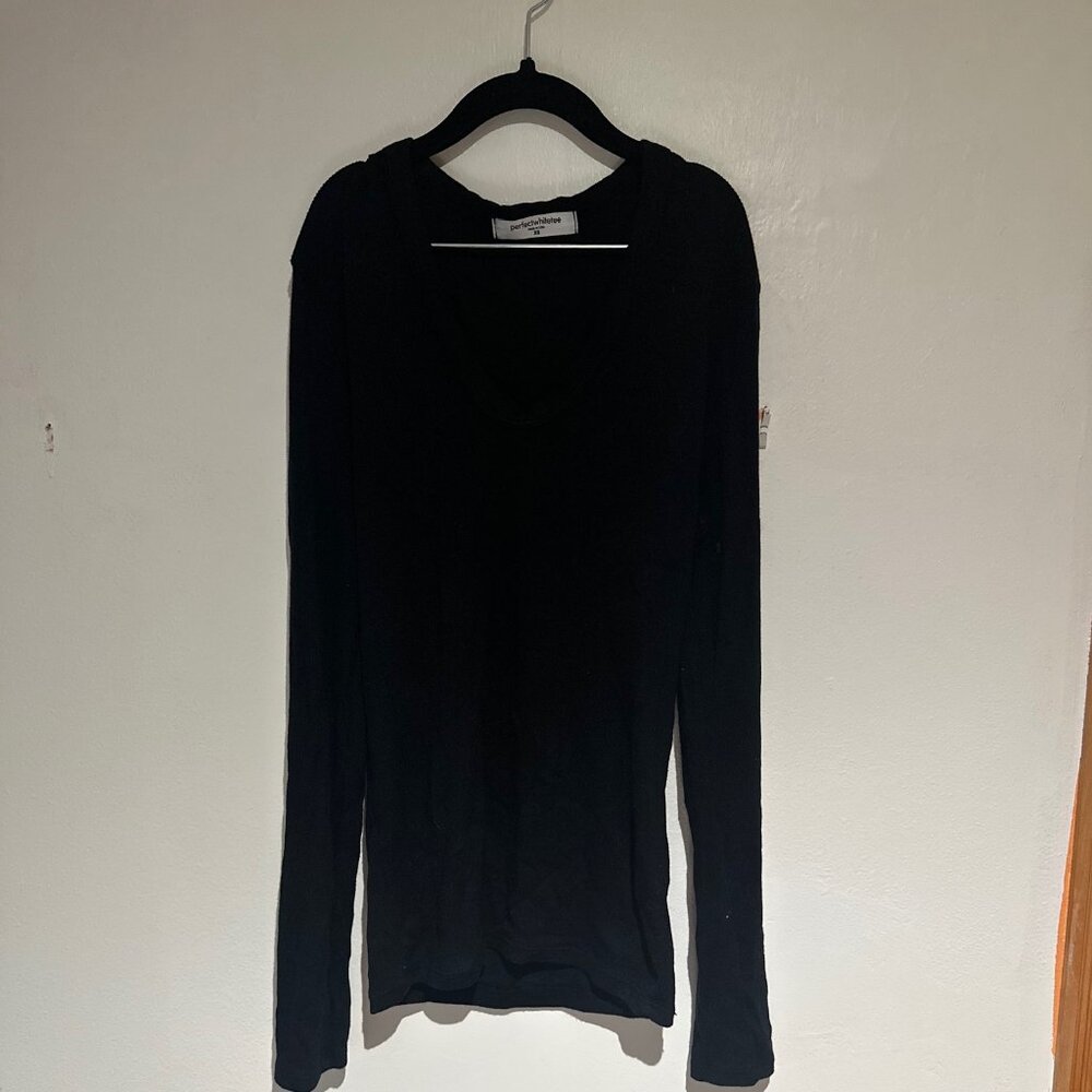 Perfect White Tee -Jolie Sweater Rib Crew Neck